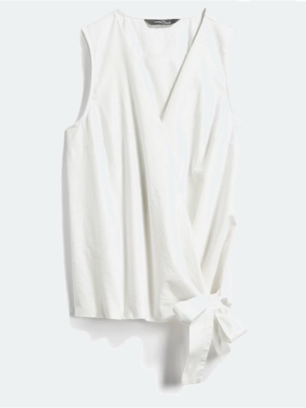 Market & Spruce Sleeveless Wrap Tie Linen Top